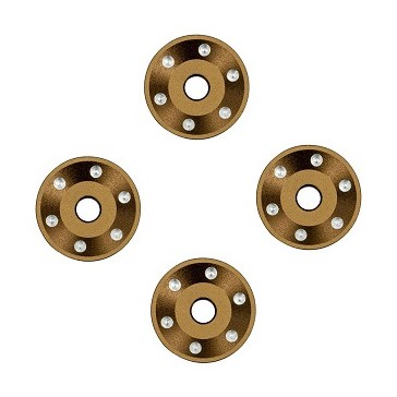 Wheel washers, machined aluminum, bronze (4)