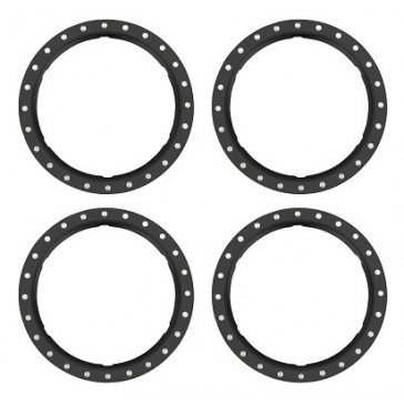 Beadlock rings, black (machined aluminum) (4)
