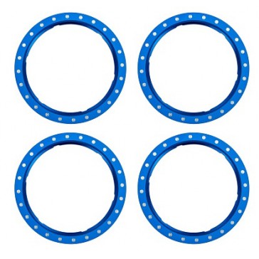 Beadlock rings, blue (machined aluminum) (4)