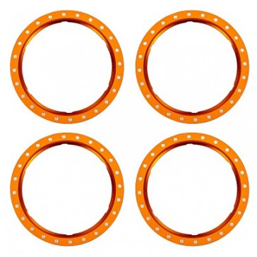Beadlock rings, orange (machined aluminum) (4)