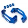 Caster blocks, 6061-T6 aluminum (blue-anodized), left & right/ 4x22mm