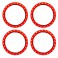Beadlock rings, red (machined aluminum) (4)