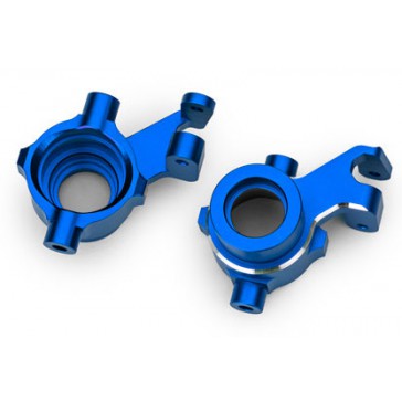 Caster blocks, 6061-T6 aluminum (red-anodized), left & right/ 4x22mm