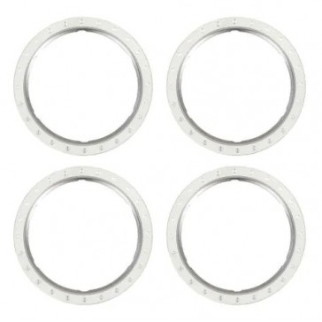 Beadlock rings, silver (machined aluminum) (4)