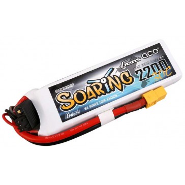 Soaring LiPo 2S 7.4V-2200-30C(XT60) 104x34.5x14.5mm 122g G-Te