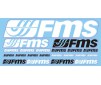 FMS customized logo stickers white