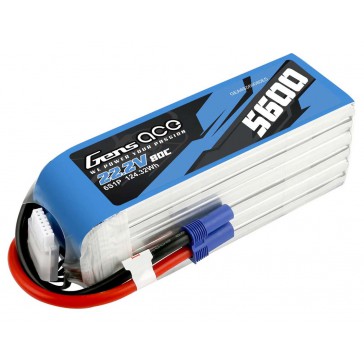 Batterie LiPo 6S 22.2V-5600-80C (EC5) 149x50.5x52mm 865g