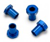 RC10B7 Aluminum Caster Hat Bushings, 4pc - Blue