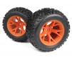 Mounted Linebacker Tire on MT Wheel (Orange/2pcs)