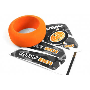 MTX-201 Transmitter Wheel Foam & Decals (Orange)