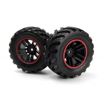 Spryte Wheels/Tires Assembled (Black/Red)