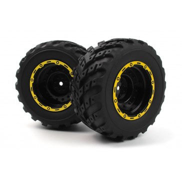 Smyter MT Wheels/Tires Assembled (Yellow/2pcs)
