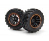 Spryte Wheels/Tires Assembled (Black/Orange)