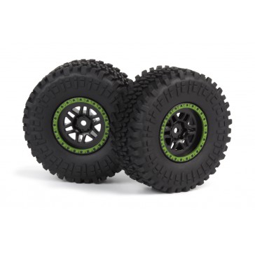 Assembled Wheel & Tyre (Green/2pcs)