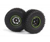 Assembled Wheel & Tyre (Green/2pcs)