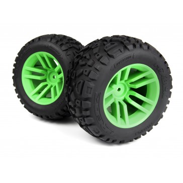 Mounted MixBlok Tire on XT Wheel (Green/2pcs)