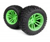 Mounted MixBlok Tire on XT Wheel (Green/2pcs)