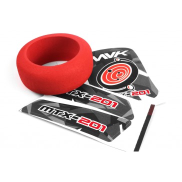 MTX-201 Transmitter Wheel Foam & Decals (Red)