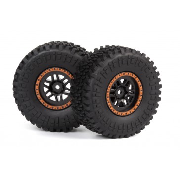Assembled Wheel & Tyre (Orange/2pcs)