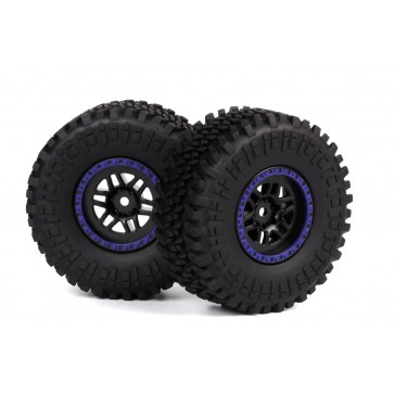 Assembled Wheel & Tyre (Blue/2pcs)