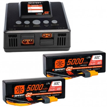 Smart Powerstage 8S Surface Bundle: (2) G2 5000mAh 4S LiPo IC5 & S250