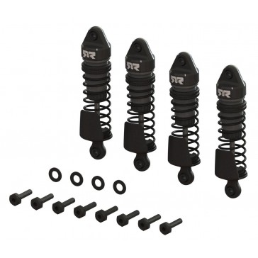 Aluminum Shock Set 58mm Length 2000cSt Oil (4) Gunmetal: GROM