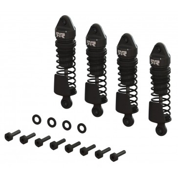 Aluminum Shock Set 58mm Length 1000 cSt Oil (4) Black: GROM