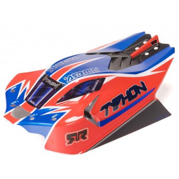 1/8 Clipless Painted Decaled Body Red: TYPHON 4X4