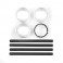 DC10 FT ADJ. WHEEL RIM, WHITE (4)
