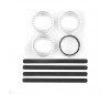 DC10 FT ADJ. WHEEL RIM, WHITE (4)