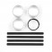 DC10 FT ADJ. WHEEL RIM, SILVER (4)