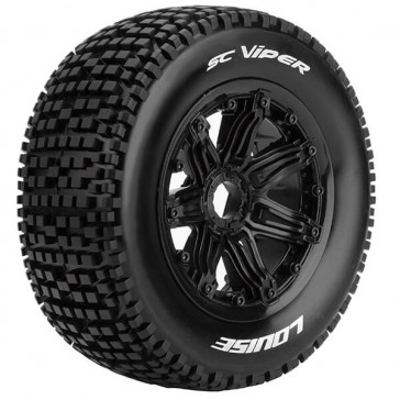 SC-VIPER 1/5 FR/RR SPORT HEX 24MM BLACK