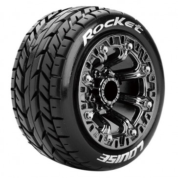 ST-ROCKET 1/16 SOFT SPOKE/CHROME BLACK TRX 1:16 E