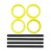 DC10 FT ADJ. WHEEL RIM, FLO. YELLOW (4)