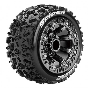 ST-SPIDER 1/16 SOFT SPOKE/CHROME BLACK TRX 1:16 E