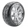 B-ROCKET 1/8 FR/RR SOFT HEX 17MM SPOKE/CHROME B