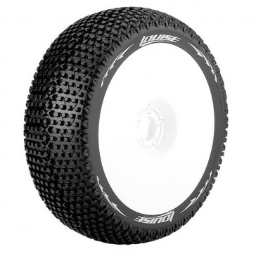 B-TURBO 1/8 FR/RR SUPER SOFT HEX 17MM WHITE