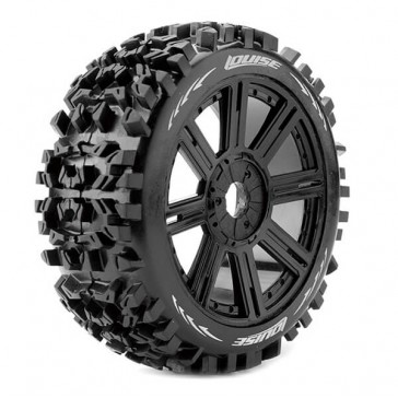 B-PIONEER 1/8 FR/R R SOFT HEX 17MM SPOKE/BLACK