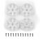 DC10 FT ADJ. WHEEL FACE PLATE, WHITE (4)