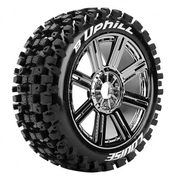 B-UPHILL 1/8 FR/RR SOFT HEX 17MM SPOKE/CHROME B