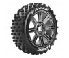 B-ROCK 1/8 FR/RR S OFT HEX 17MM SPOKE/CHROME BLA