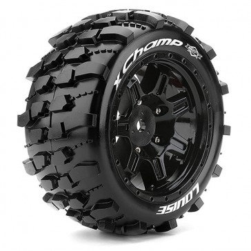 X-CHAMP BLACK ARRMA KRATON 8S MOUNTED 24mm HEX