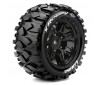X-ROWDY BLACK ARRMA KRATON 8S MOUNTED 24mm HEX