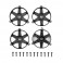 DC10 FT ADJ. WHEEL FACE PLATE, BLACK (4)