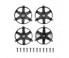 DC10 FT ADJ. WHEEL FACE PLATE, BLACK (4)