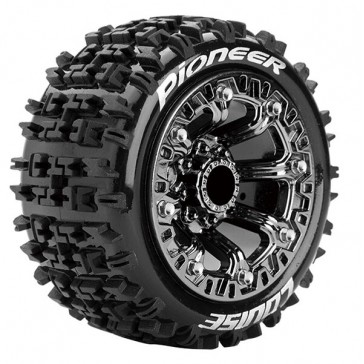 ST-PIONEER 1/16 SOF T SPOKE/CHROME BLACK TRX 1:16