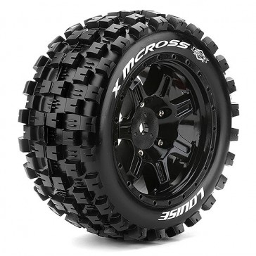 X-MCROSS BLACK ARRMA KRATON 8S MOUNTED 24mm HEX