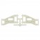 RC10 FRONT WIDE SUSPENSION ARMS WHITE