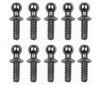 RC10 BALLSTUD SET .30, SILVER