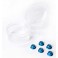 Flanged Nylon Lock Nuts M2 Blue (5) Mini-Z Series
